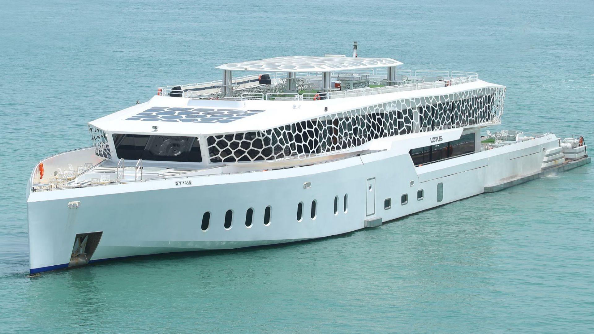 Dubai  Lotus Mega Yacht Dinner Cruise Tour with Private Transfers - cover photo