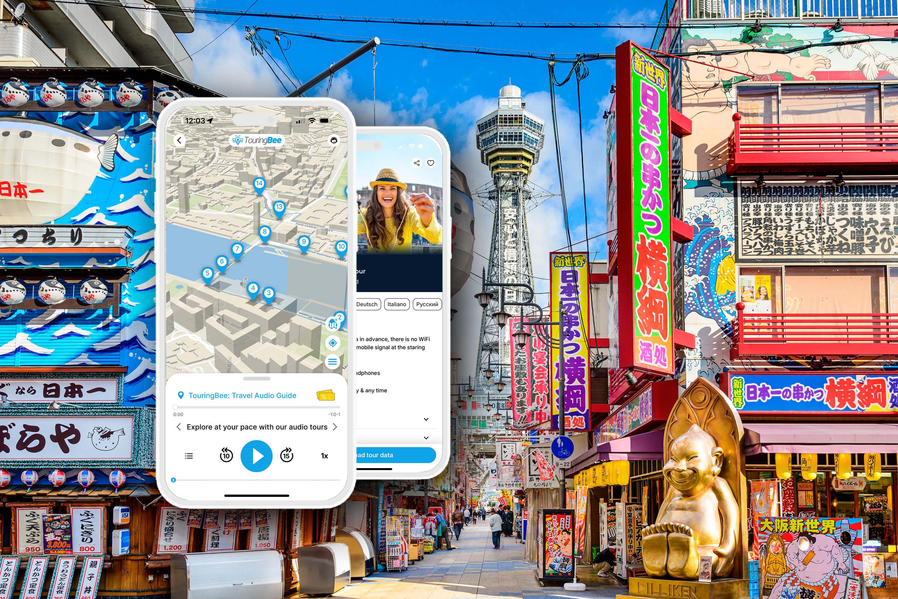 Osaka City Walking Tour with Audio Guide App - cover photo