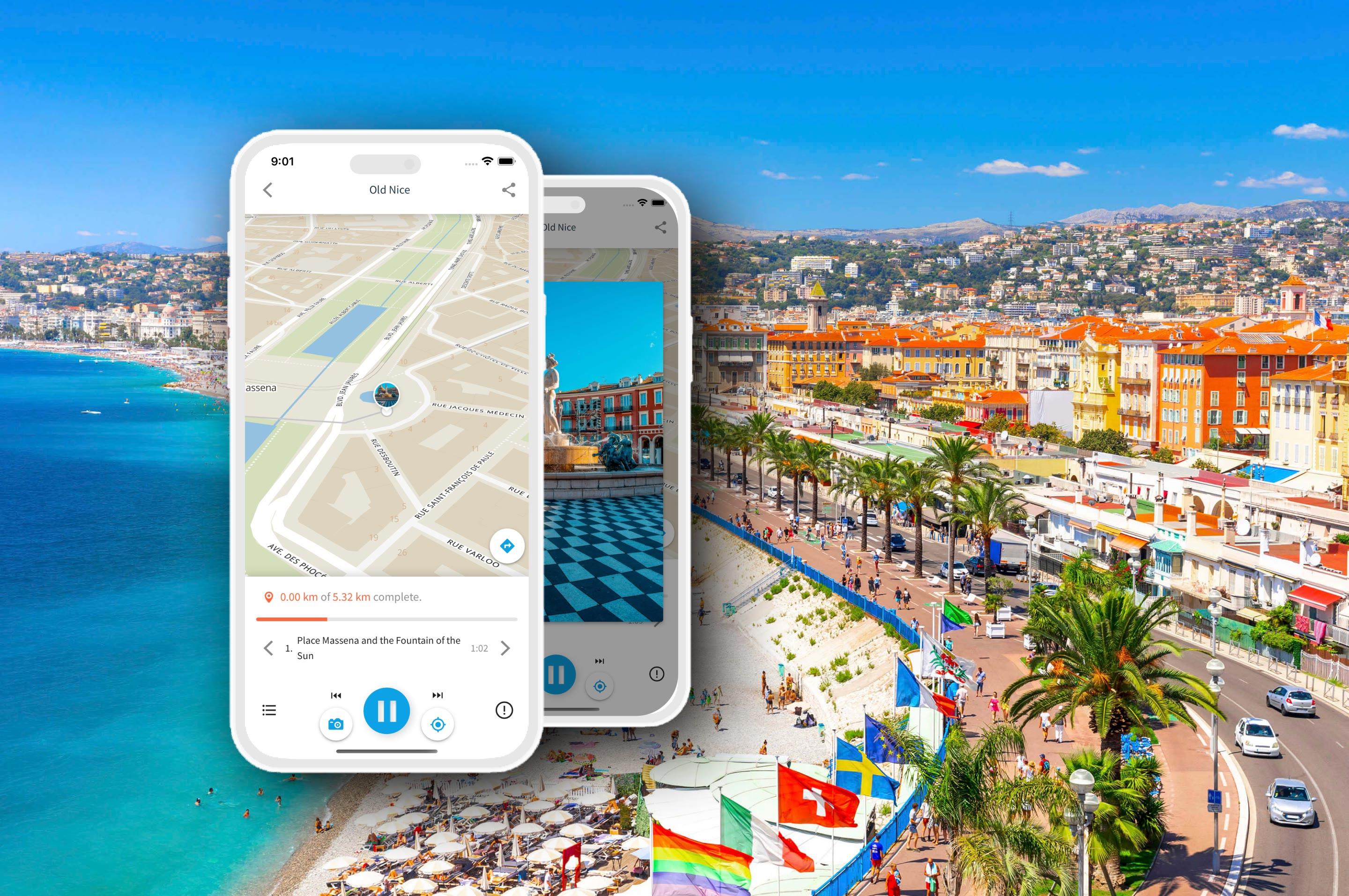 Nice city tour: audio guide app in your smartphone - cover photo